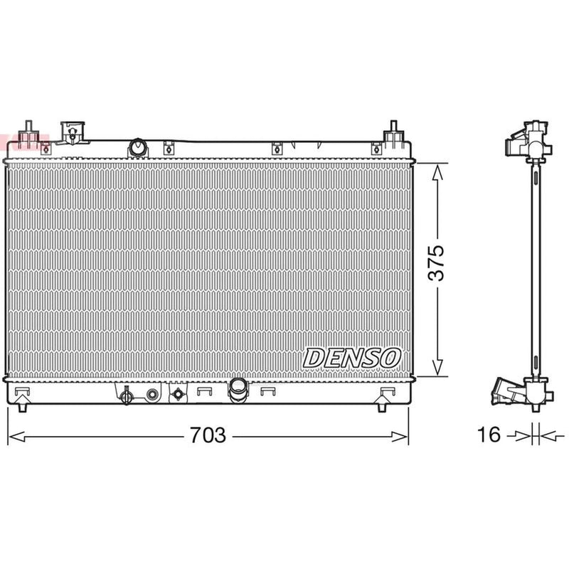 Denso Engine Radiator fits Honda Jazz IV 2015 on 1.3