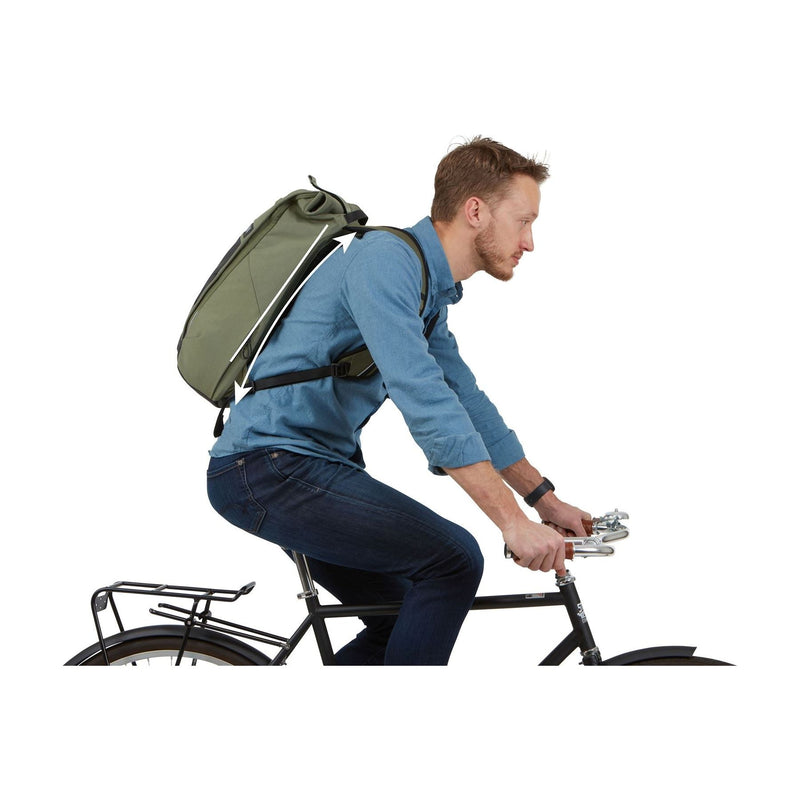 Thule Paramount Commuter Rucksack 18L Olivine Green Cycling Backpack Thule - Bars 4 Cars