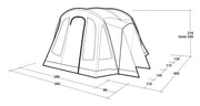 Outwell Nevada 4 Pole Tent Green 4 Person Outwell - Dynamic Drive