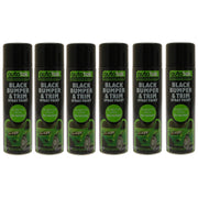 6x Autotek Professional Black Bumper and Trim 500ml Spray Paint High Coverage Autotek - Dynamic Drive
