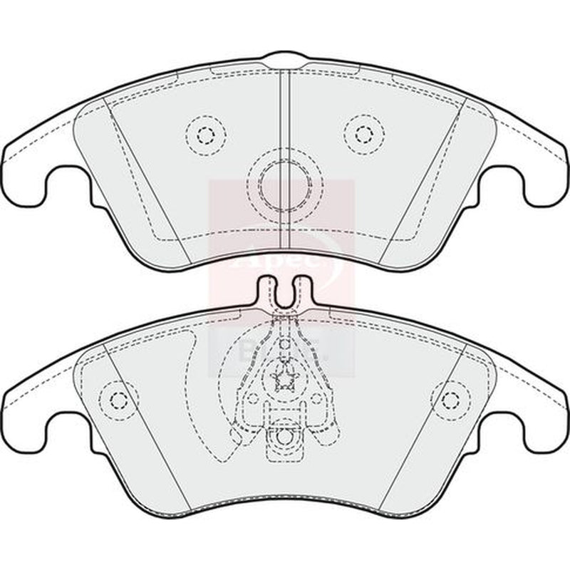 Apec Front Brake Pad Set fits Mercedes-Benz C-Class 2007-2014