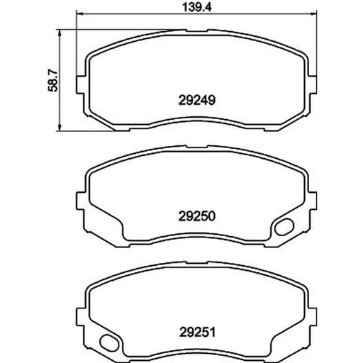 Mintex Front Brake Pad Set fits Fuso (Mitsubishi) Canter VII 2006-2013