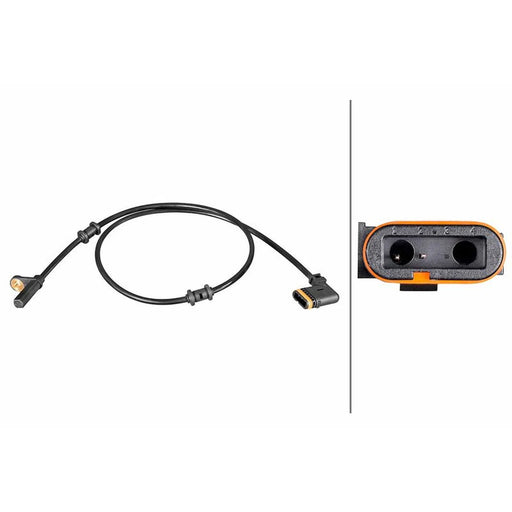 Hella ABS Wheel Speed Sensor Rear fits Mercedes-Benz Slc 2016-2018