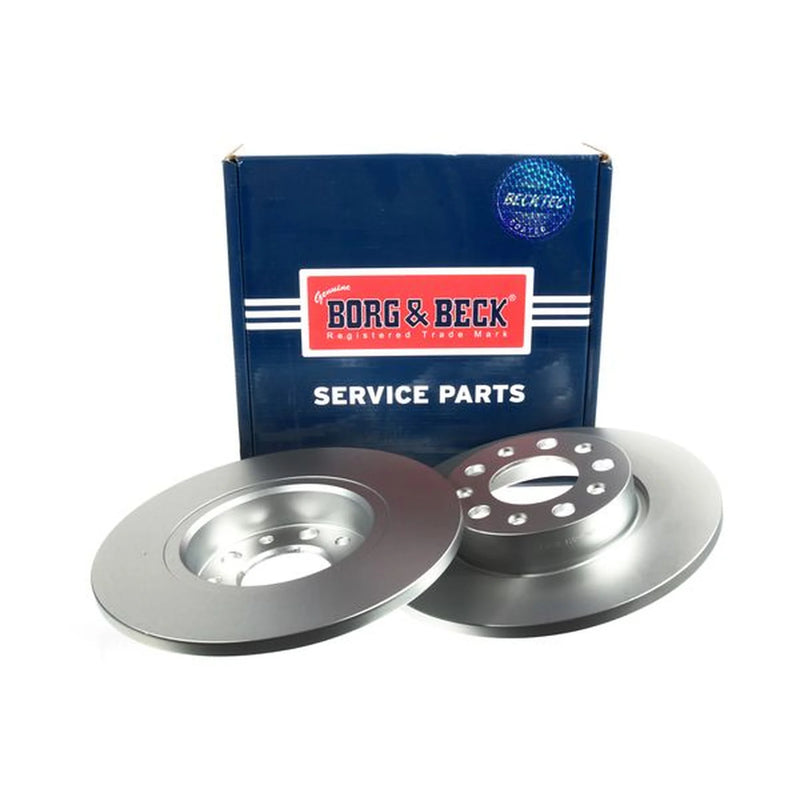 Borg & Beck Rear Brake Discs & Pads fits Jeep Compass 2016-2017 1.4 1.6 2.0