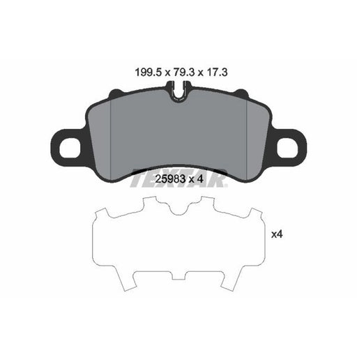 Textar Front Brake Pad Set 2598301