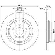 Mintex 2 x Solid Rear Brake Discs MDC2702-x2