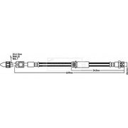 Borg & Beck Brake Hydraulic Hose Line Front Right BBH8166