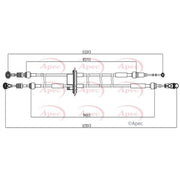 Apec Manual Transmission Cable Pull fits Fiat 500 2007 on 1.2 1.3 1.4