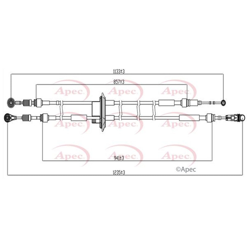 Apec Manual Transmission Cable Pull fits Fiat 500 2007 on 1.2 1.3 1.4