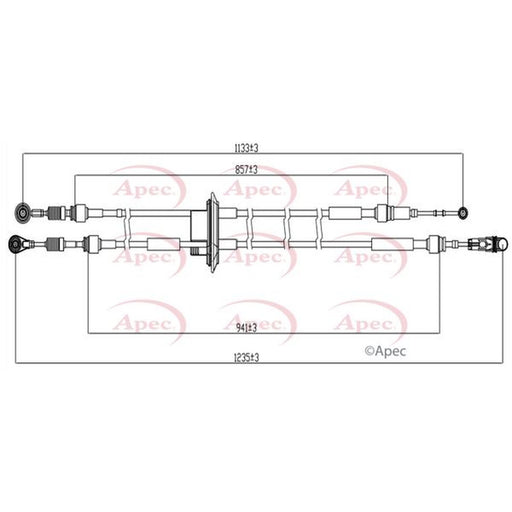 Apec Manual Transmission Cable Pull fits Fiat 500 2007 on 1.2 1.3 1.4