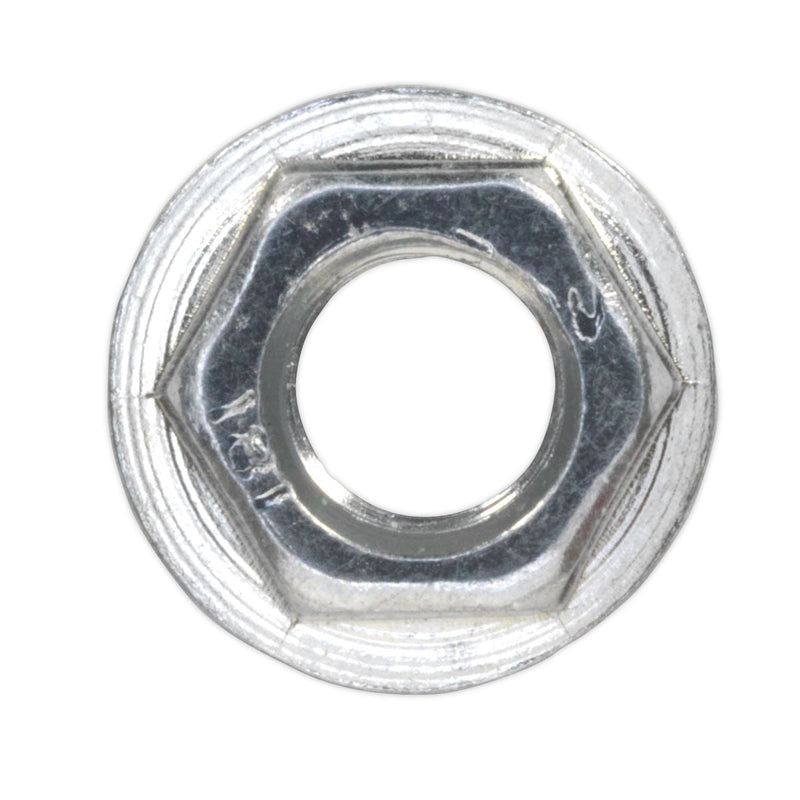 Sealey Flange Nut Serrated M5 Zinc Pack of 100 FN5 Sealey - Dynamic Drive