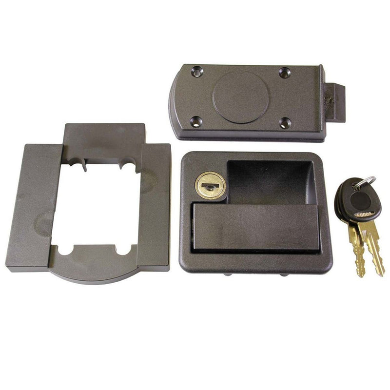 Rectangular Locker Door Black Caravan/Motorhome Part Nova - Dynamic Drive