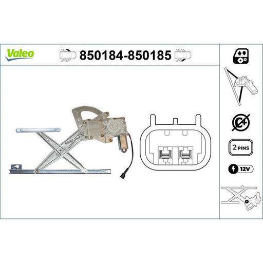 Valeo Electric Window Regulator Lifter Left Front 850184