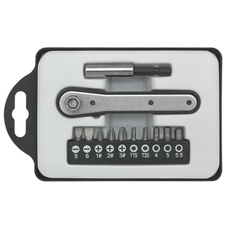 Sealey Ratchet Driver Bit Set 12pc S0775 Siegen by Sealey - Dynamic Drive