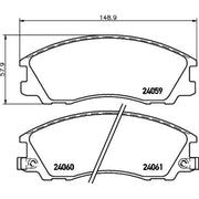 Mintex Front Brake Pad Set fits Hyundai Terracan 2001-2006 2.5 2.9 3.5
