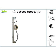 Valeo Electric Window Regulator Lifter Left Front 850686