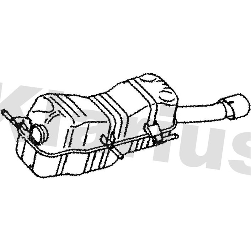 Klarius Box With Tail Pipe Rear fits Peugeot 307 2005-2007 2.0