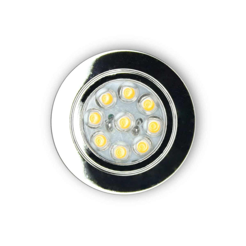 Small Metal Downlight Mirror Finish (12V / 1W / Warm White / IP20) Nova - Dynamic Drive