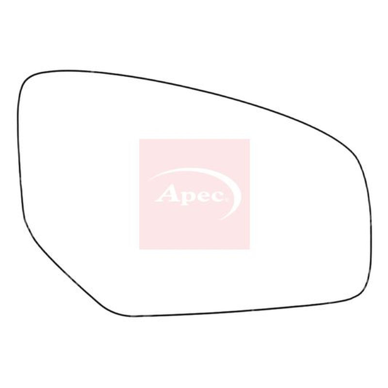 Apec Exterior Wing Mirror Glass Right fits Honda Civic IX 2012-2016