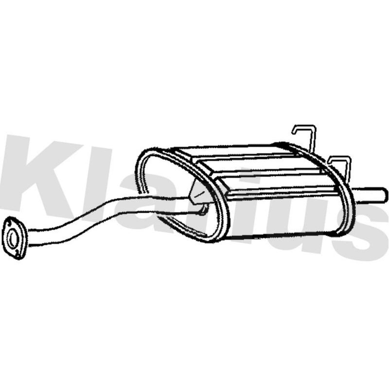 Klarius Box With Tail Pipe Rear fits Honda Civic 1994-1996 1.6