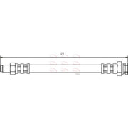 Apec Brake Hydraulic Hose Line Rear fits Peugeot 205 1986-1998 1.1 1.4 1.6 1.9