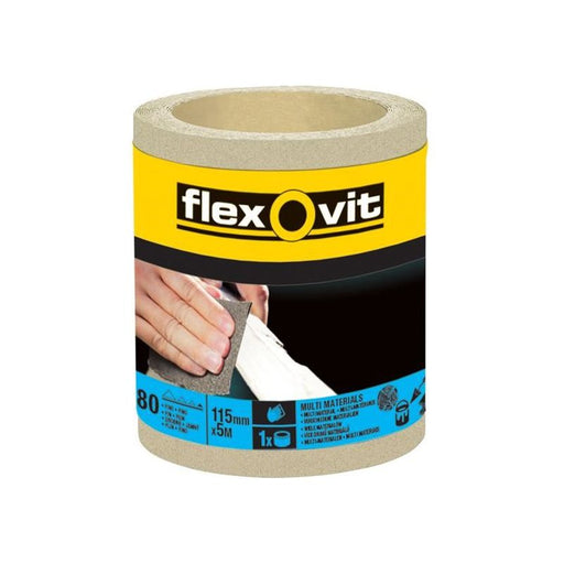 Flexovit General Purpose Sanding Roll 115mm x 5m Fine 180G Flexovit - Dynamic Drive