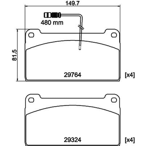 Textar Front Brake Pad Set 2976402