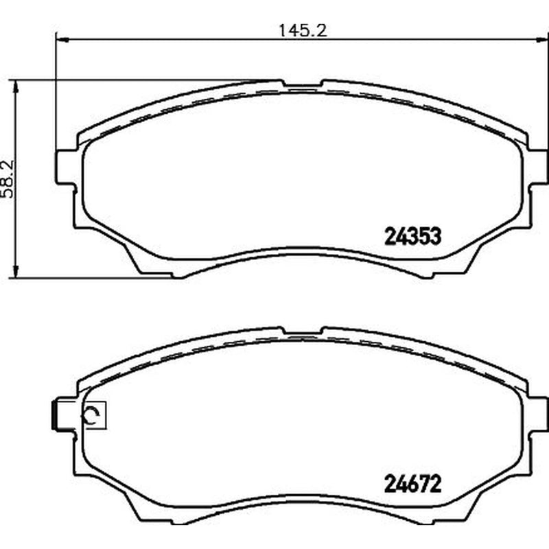 Mintex Front Brake Pad Set fits Ford Ranger 1999-2012 2.5 3.0 4.0