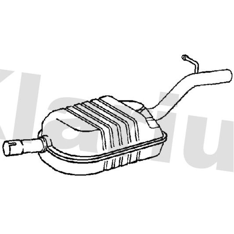 Klarius Box With Centre Pipe Centre fits Skoda Yeti 2009-2017 1.8