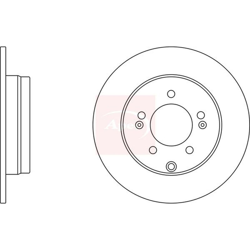 Apec Rear Brake Solid Discs & Pads fits Kia Optima 2012-2019 1.7 2.0