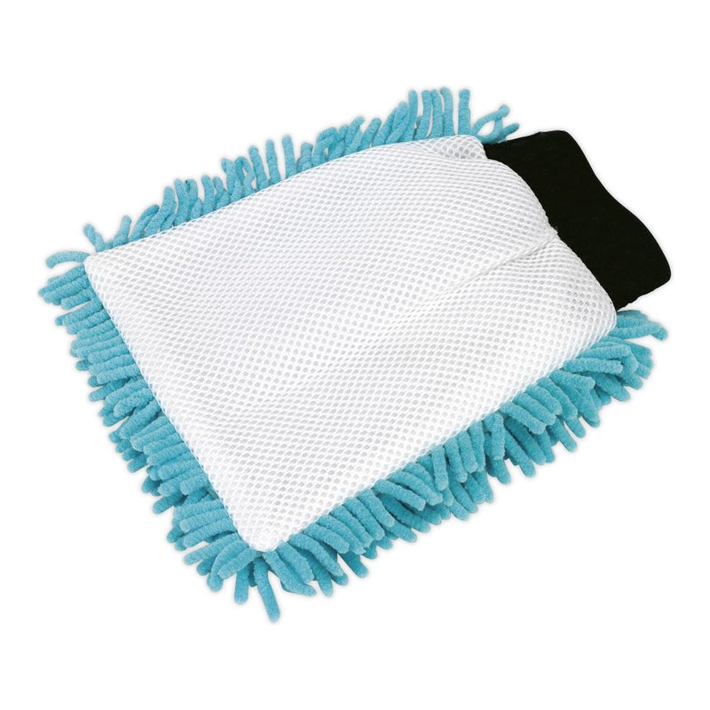 Sealey Shaggy Microfibre Mitt 2-in-1 CC77 Sealey - Dynamic Drive