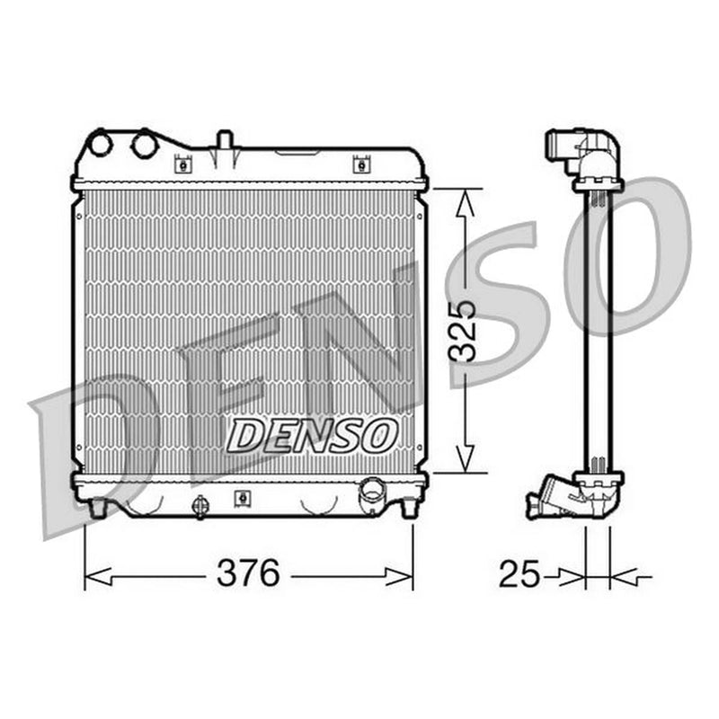 Denso Engine Radiator fits Honda Jazz II 2002-2008 1.2
