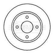Borg & Beck 2 x Solid Brake Discs fits Nissan Micra II 1992-2003 1.0 1.3 1.4