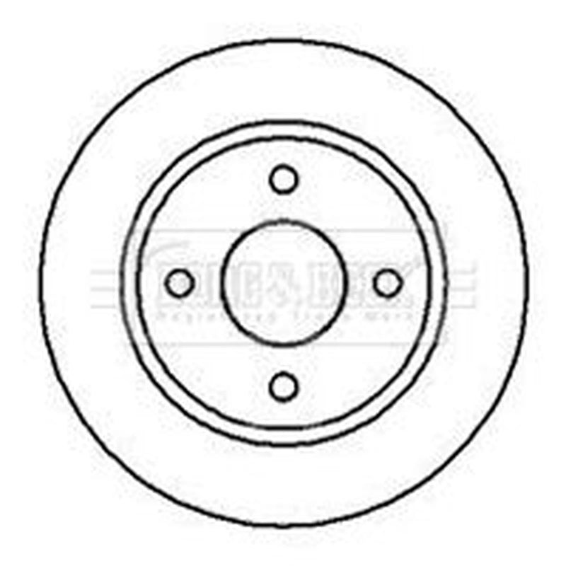 Borg & Beck 2 x Solid Brake Discs fits Nissan Micra II 1992-2003 1.0 1.3 1.4