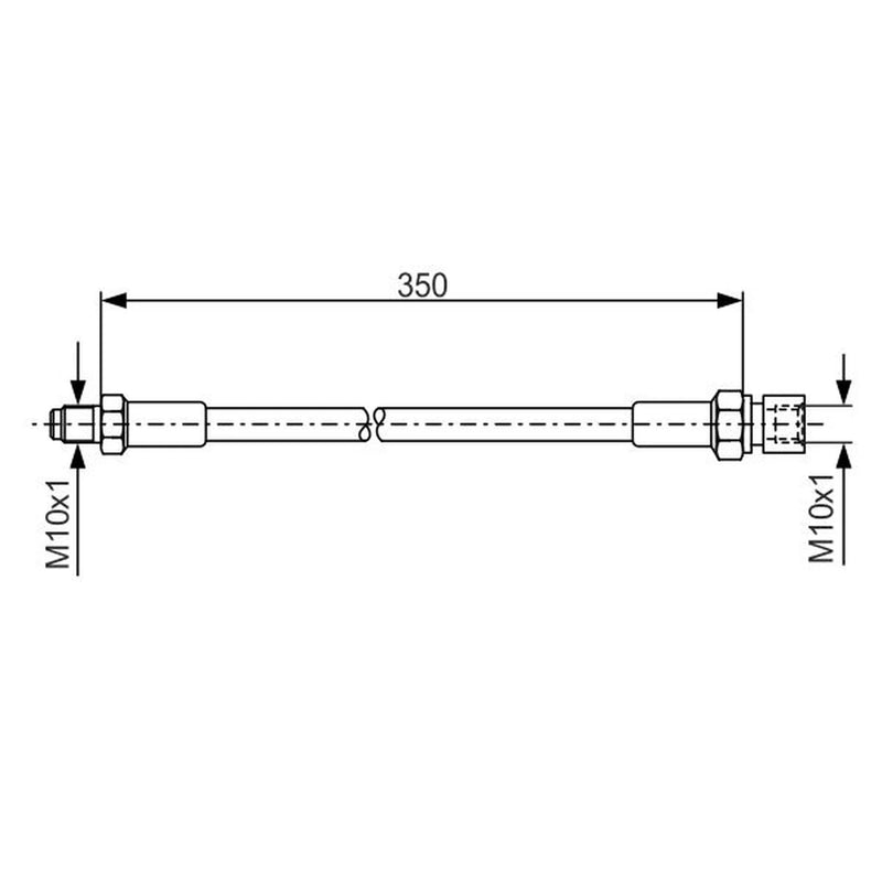 Bosch Brake Hydraulic Hose Line Front fits VW Beetle 1960-1985 1.2