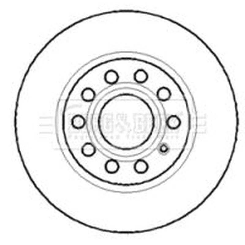 Borg & Beck Front Brake Vented Discs & Pads fits VW Mpv 2010-2015 1.4 1.6