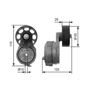 Gates Auxiliary Belt Tensioner T38425