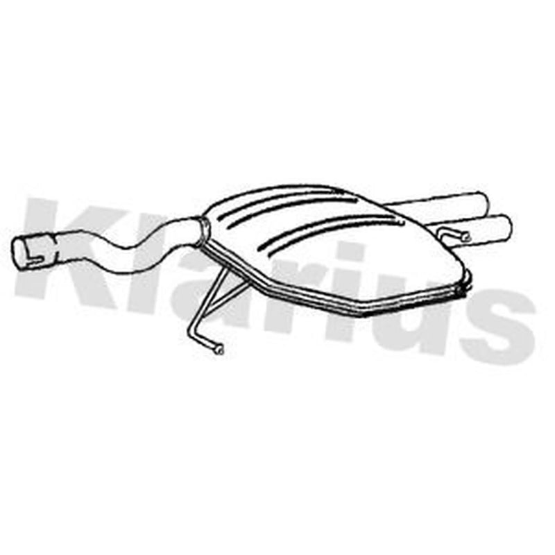 Klarius Box With Tail Pipe Rear fits BMW 5 2003-2010