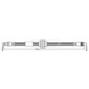 Borg & Beck Brake Hydraulic Hose Line Rear Right BBH7852