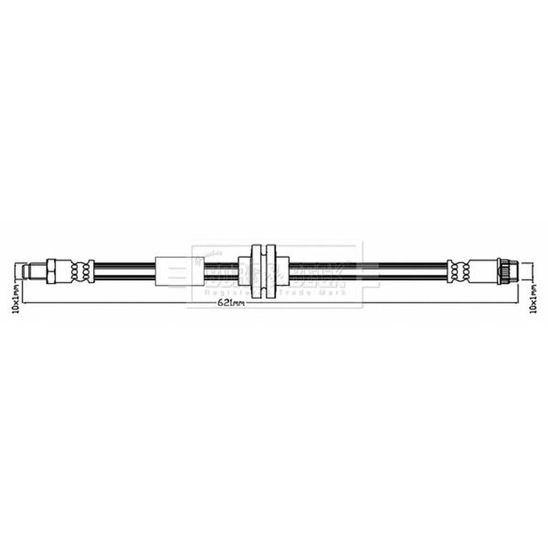 Borg & Beck Brake Hydraulic Hose Line Rear Right BBH7852
