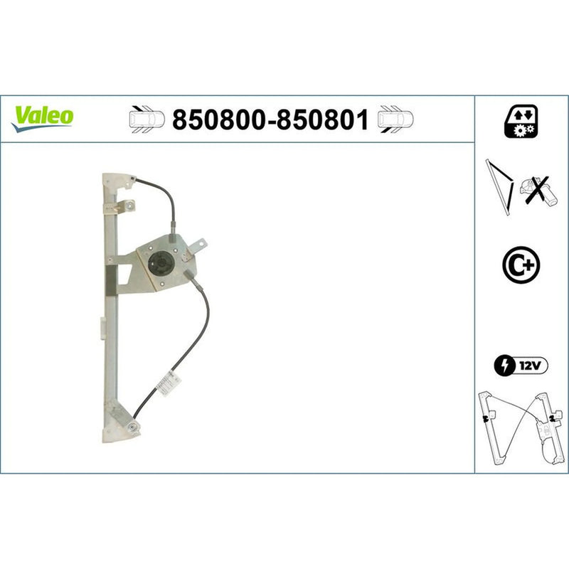 Valeo Electric Window Regulator Lifter Left Rear 850800