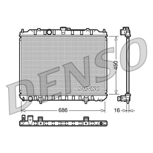 Denso Engine Radiator DRM46004