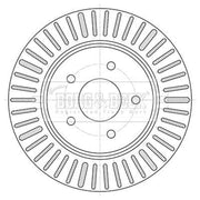 Borg & Beck Rear Brake Vented Discs & Pads fits Nissan X-Trail IV 2022 on 1.5