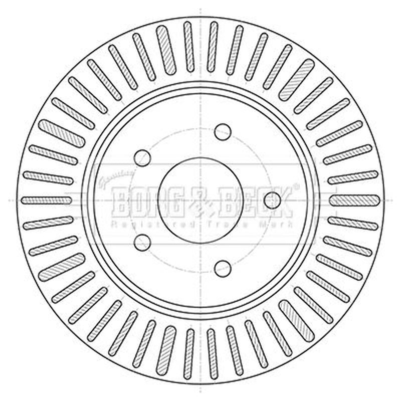 Borg & Beck Rear Brake Vented Discs & Pads fits Nissan X-Trail IV 2022 on 1.5