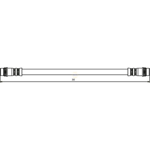 NAPA Brake Hydraulic Hose Line Rear Left fits Peugeot 206 1998-2012