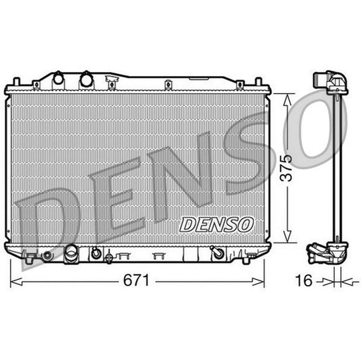 Denso Engine Radiator fits Honda Civic VII 2003-2005 1.3