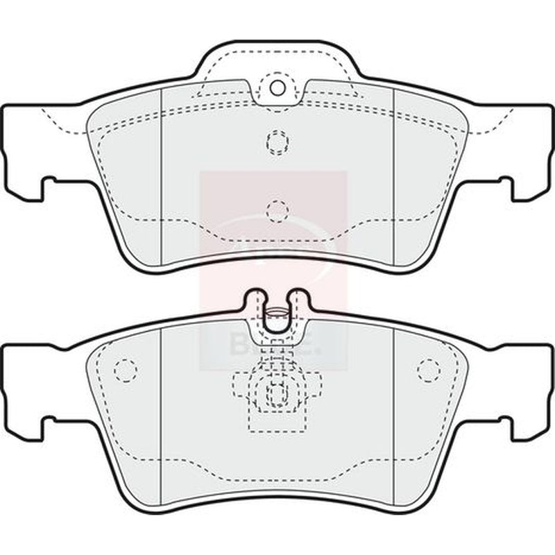 Apec Rear Brake Pad Set fits Mercedes-Benz Cls 2004-2017