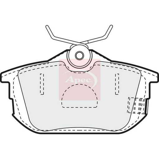 Apec Rear Brake Pad Set fits Mitsubishi Carisma 1995-2006 1.3 1.6 1.8 1.9