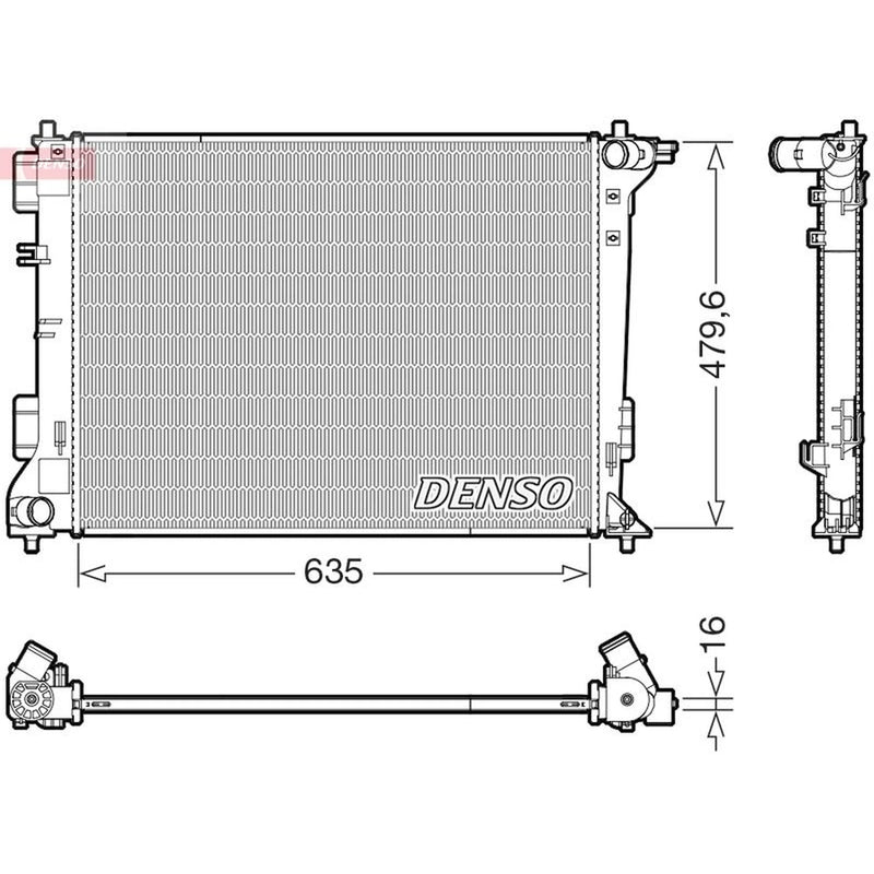Denso Engine Radiator fits Kia Sportage IV 2015-2022 1.6 2.0