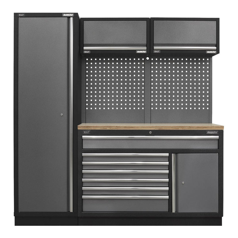 Sealey Superline Pro 1.96m Storage System Pressed Wood Worktop APMSSTACK09W Sealey - Dynamic Drive